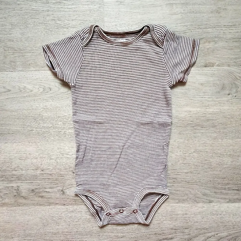 Carter's Boy's Infant Short Sleeve Striped Button Closure Bodysuit 18 Months 18M